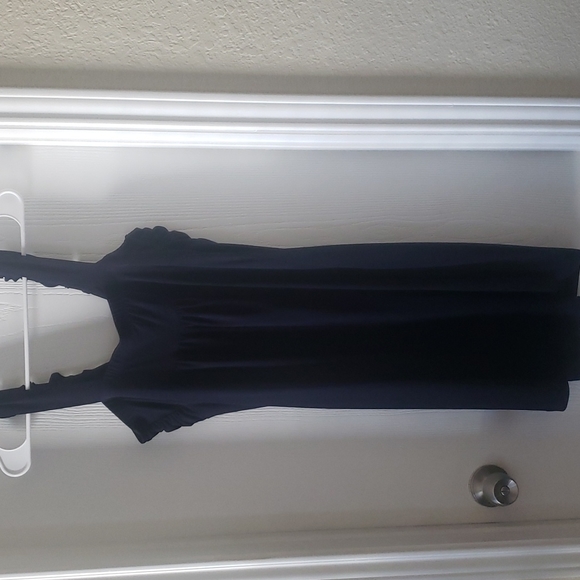 Navy Ruffle Dress - Picture 3 of 3